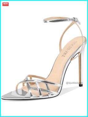 Strappy Lace Up Pointed Open Toe Stiletto High Heels Sandals
